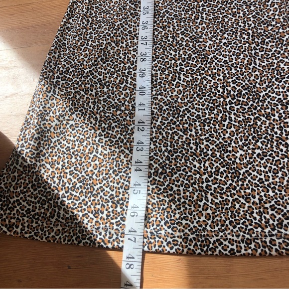 Banana Republic Leopard Print Fit and Flare Front Slit L/S MIDI Dress Sz M - Picture 15 of 16